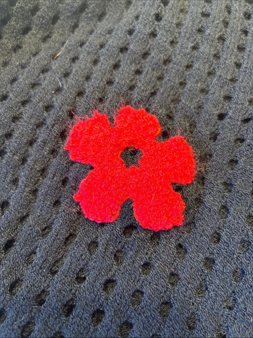 Black V-Neck Crochet Flower Coverlet - Picture 2 of 2